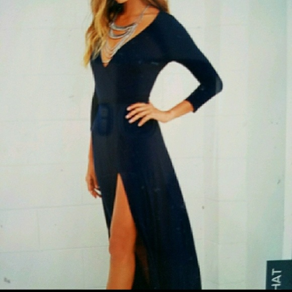 Nwt Long maxi wrap maxi dress - Picture 2 of 4